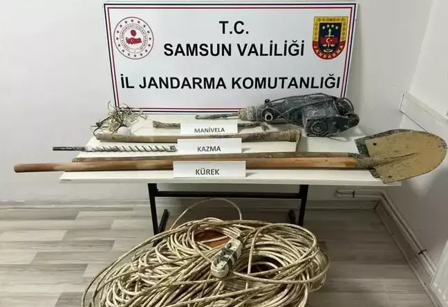 Samsun’da Kaçak Kazı Yapan 9 Şüpheli Suçüstü Yakalandı
