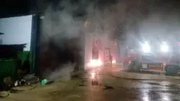 Samsun’da Koltuk İmalathanesinde Yangın Çıktı
