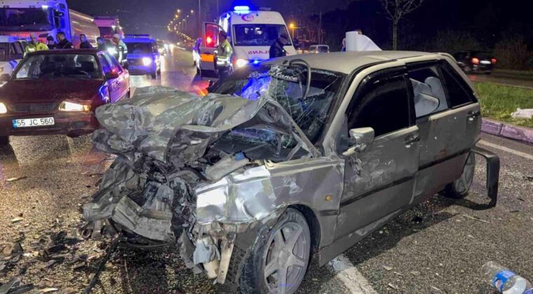 Samsun’da zincirleme trafik kazası: 6 yaralı